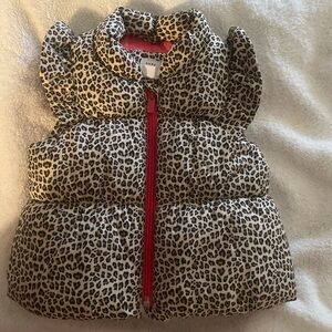 Old Navy Leopard Print Puffer Vest